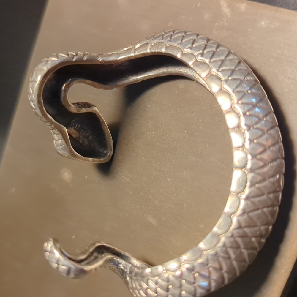 Jeff Deegan Sterling Silver Serpent Cuff Bracelet - Picture 3 of 3